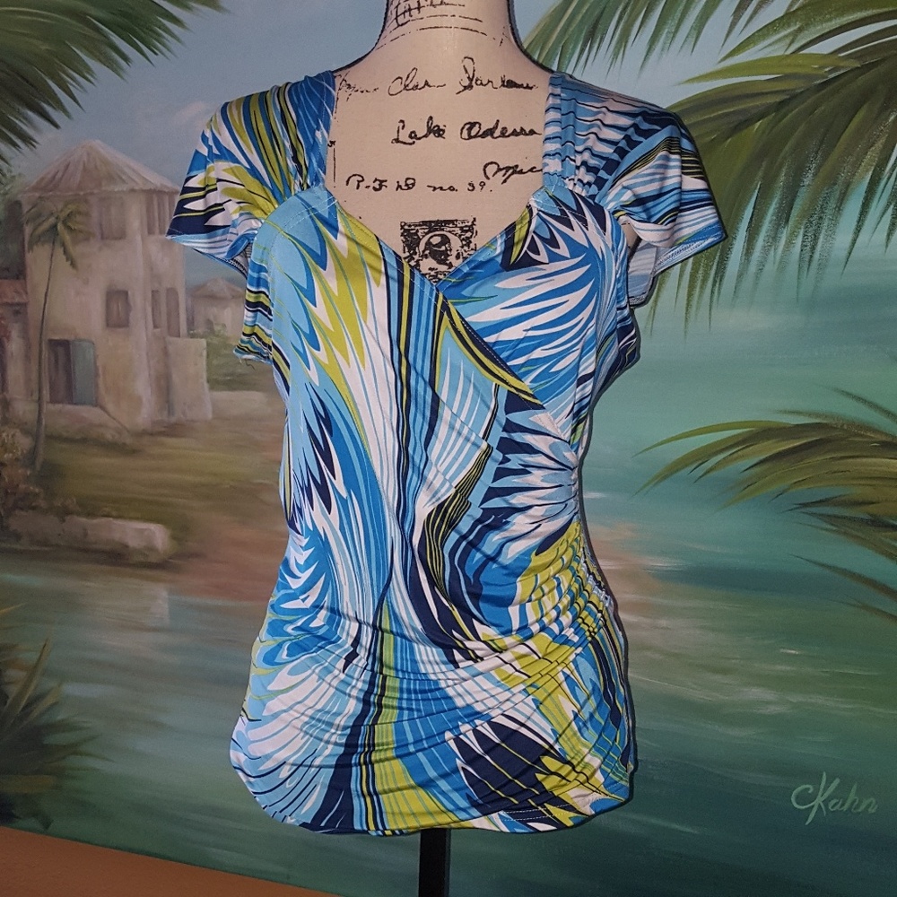 Casual Business Top Blue